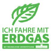 Aufklebermotiv Ich fahre mit Erdgas, Copyright: erdgas mobil